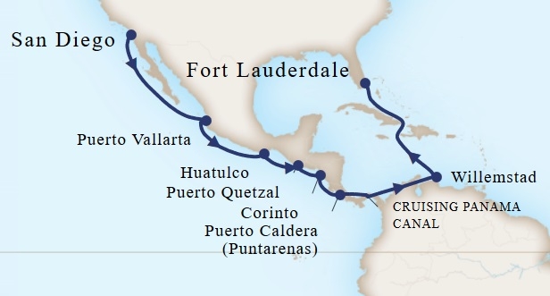 Kanał Panamski - San Diego - Rotterdam