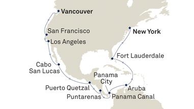 Kanał Panamski - Vancouver  - Queen Elizabeth