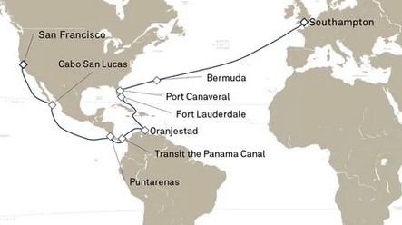 Kanał Panamski-Southampton-Queen Victoria