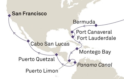 Kanał Panamski-Southampton-Queen Victoria