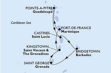Karaiby - Fort de France - MSC Seaside