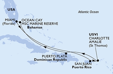 Karaiby - Miami - MSC Seaside