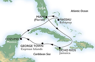 Karaiby, Bahamy - Miami - MSC Seaside