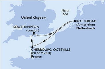 Morze Północne - Southampton - MSC Virtuosa
