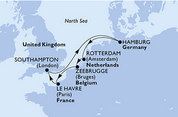 Morze Północne - Zeebrugge - MSC Euribia