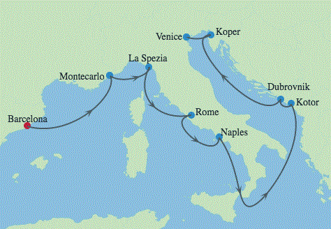 Morze Śródziemne - Barcelona - Cellebrity Constellation