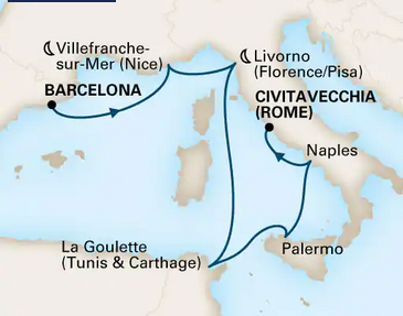 Morze Śródziemne - Barcelona - Nieuw Statendam