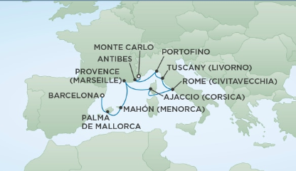 Morze Śródziemne - Barcelona - Seven Seas Mariner