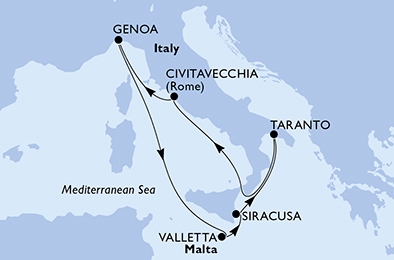 Morze Śródziemne - Civitavecchia - MSC Seaside