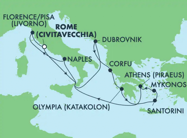 Morze Śródziemne - Civitavecchia - Norwegian Getaway