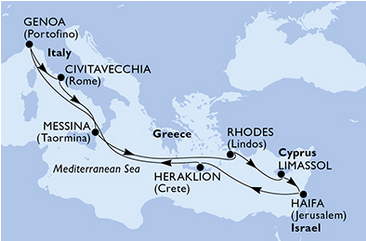 Morze Śródziemne - Genua - MSC Lirica
