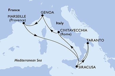 Morze Śródziemne - Genua - MSC Seaside
