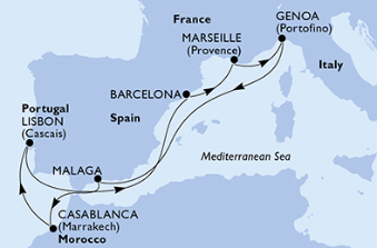 Morze Śródziemne - Malaga - MSC Virtuosa