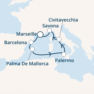 Morze Śródziemne - Marsylia - Costa Smeralda