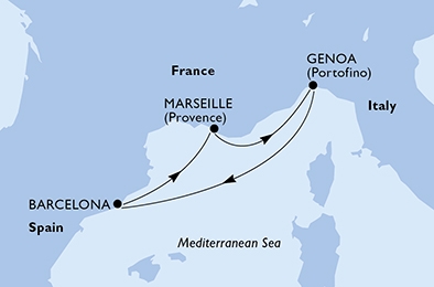 Morze Śródziemne - Marsylia - MSC Bellissima