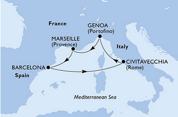 Morze Śródziemne - Marsylia - MSC Poesia