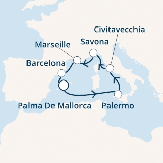 Morze Śródziemne - Palma de Mallorca - Costa Smeralda