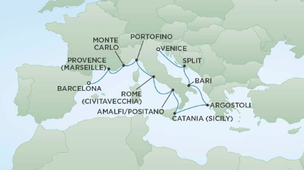 Morze Śródziemne - Wenecja - Seven Seas Mariner