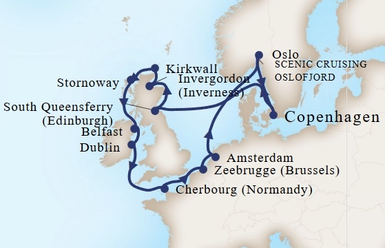 Wyspy Brytyjskie - Kopenhaga - Zuiderdam