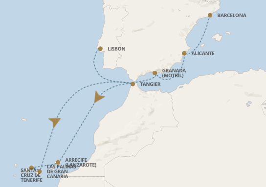 Wyspy Kanaryjskie - Barcelona - Seven Seas Mariner